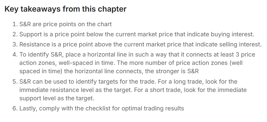 S&R Key Trading Points